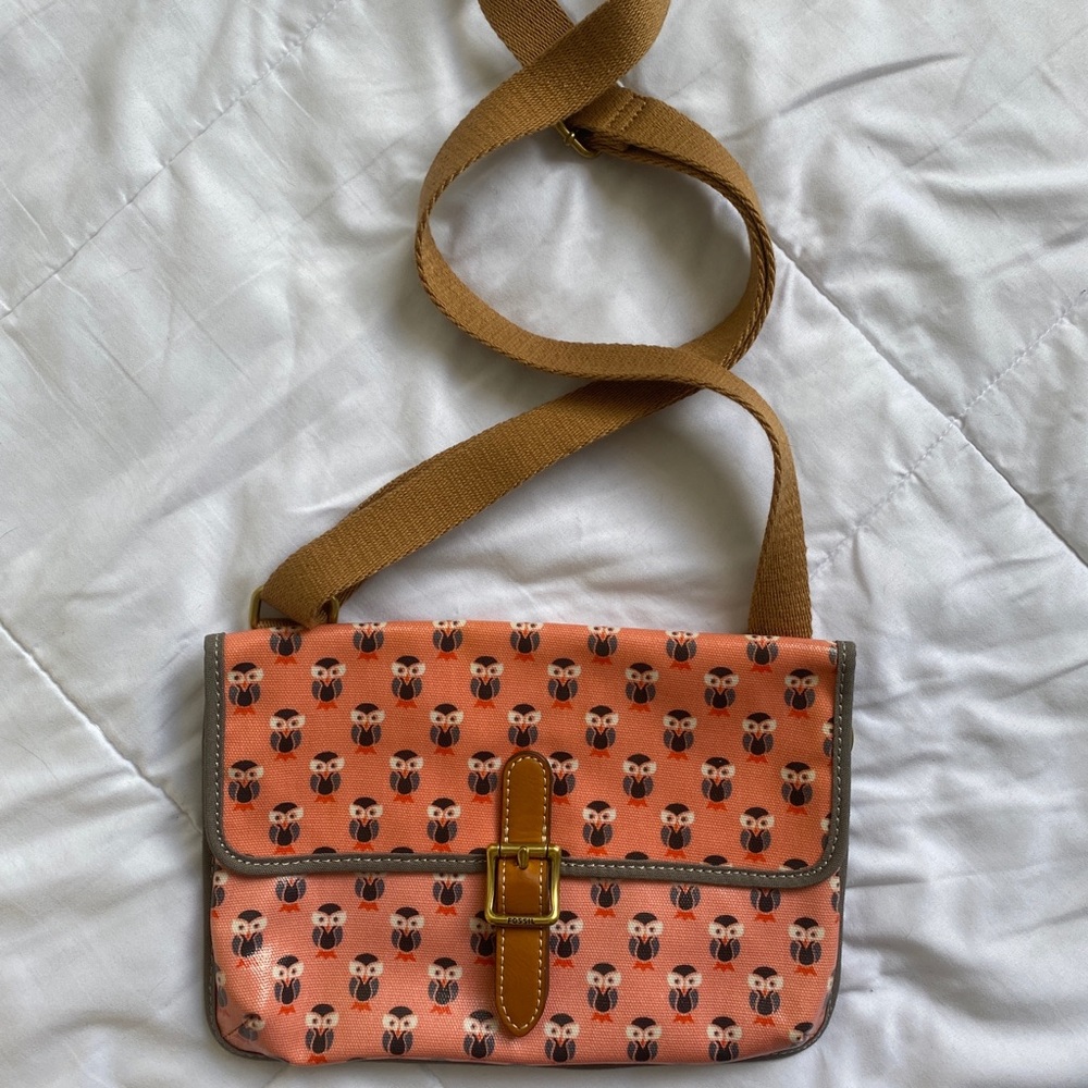 Fossil Owl Crossbody Bag
